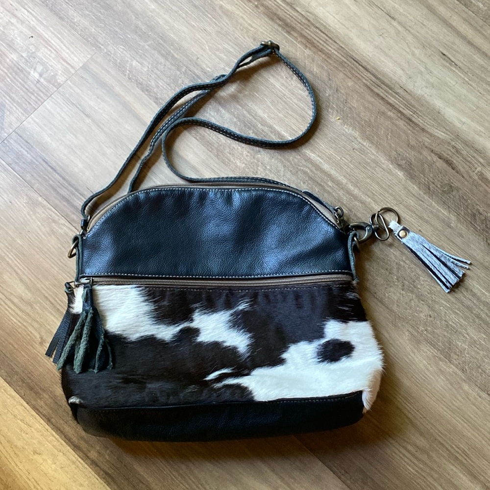Myra cow print bag